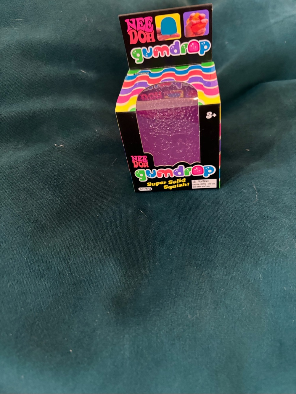 NeeDoh Gumdrop Super Solid Squish - Purple Sensory Toy